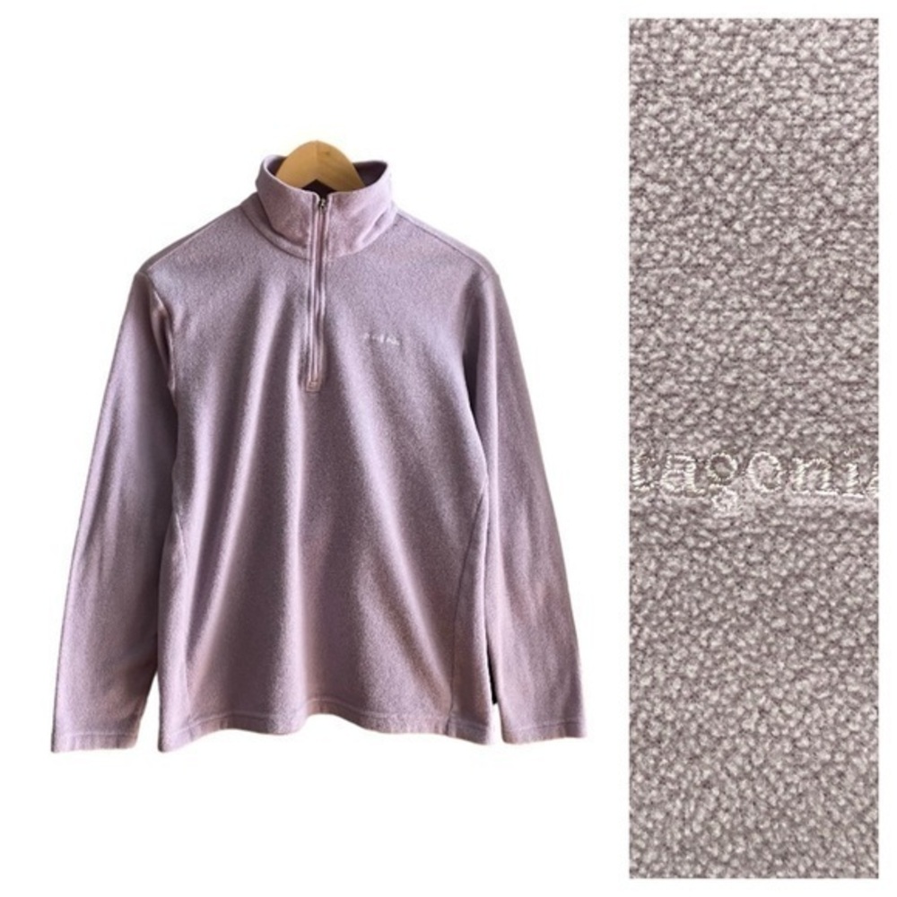 Patagonia Synchilla Fleece Lavender Purple Quarter Zip Pullover Sweater Jacket